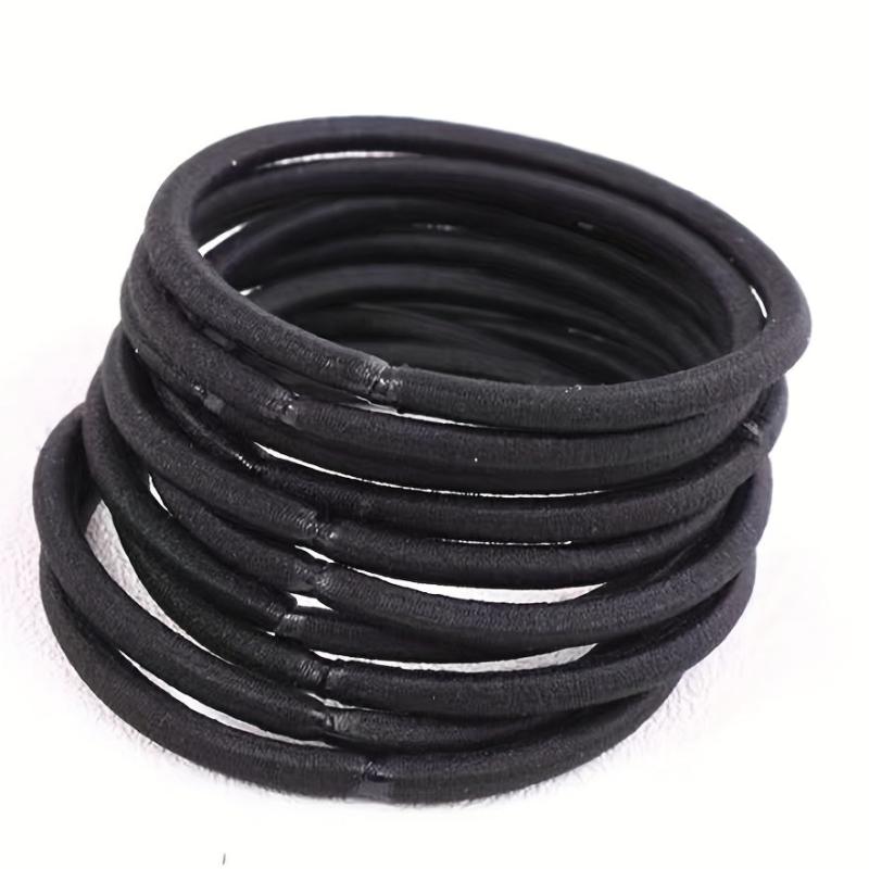 50pcs Solid Minimalist Scrunchie Elastic Hair Tie Non Slip Ponytail Holder