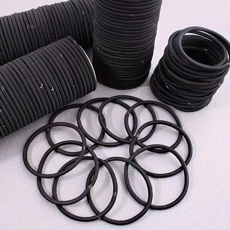 50pcs Solid Minimalist Scrunchie Elastic Hair Tie Non Slip Ponytail Holder