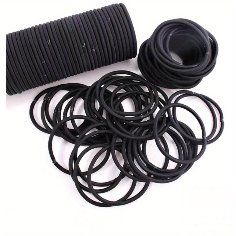 50pcs Solid Minimalist Scrunchie Elastic Hair Tie Non Slip Ponytail Holder