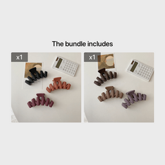 3pcs Solid Wave Acrylic Hair Clip Claw Hair Accessories For Her