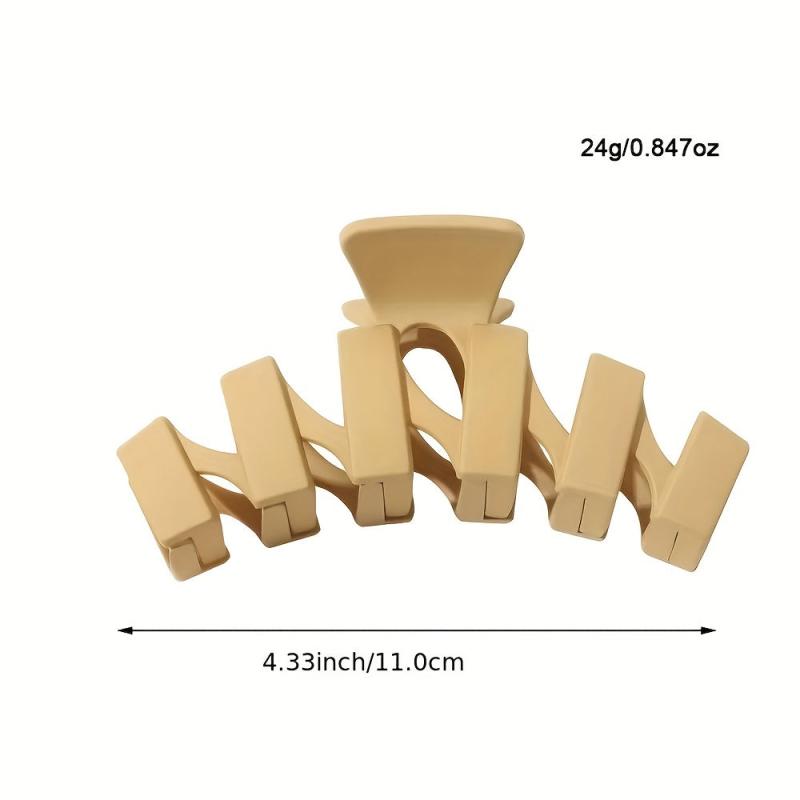 3pcs Solid Wave Acrylic Hair Clip Claw Hair Accessories For Her