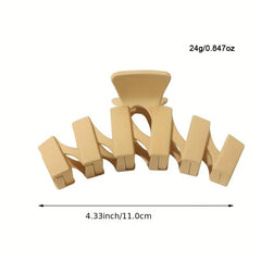 3pcs Solid Wave Acrylic Hair Clip Claw Hair Accessories For Her