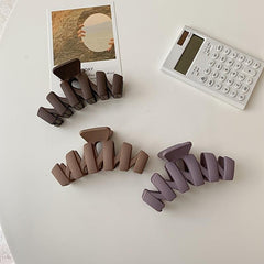 3pcs Solid Wave Acrylic Hair Clip Claw Hair Accessories For Her