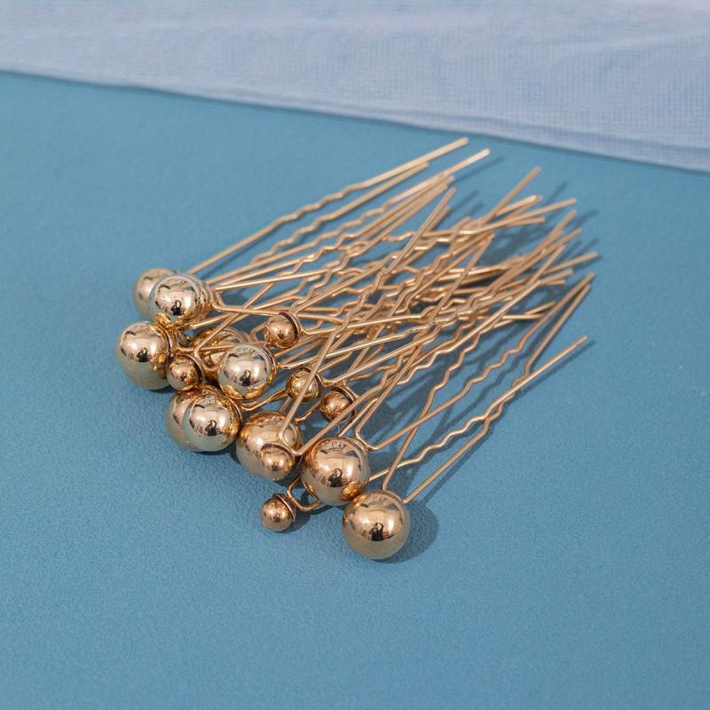 18pcs Wedding Faux Pearl Hair Pins Bridal Hair Pearls U Shaped Bobby Pins