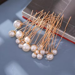 18pcs Wedding Faux Pearl Hair Pins Bridal Hair Pearls U Shaped Bobby Pins