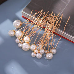 18pcs Wedding Faux Pearl Hair Pins Bridal Hair Pearls U Shaped Bobby Pins