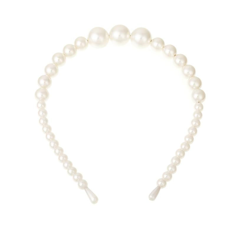 4PCS Faux Pearl Headbands for Women Rhinestones Hair Hoop Wedding Accessorie