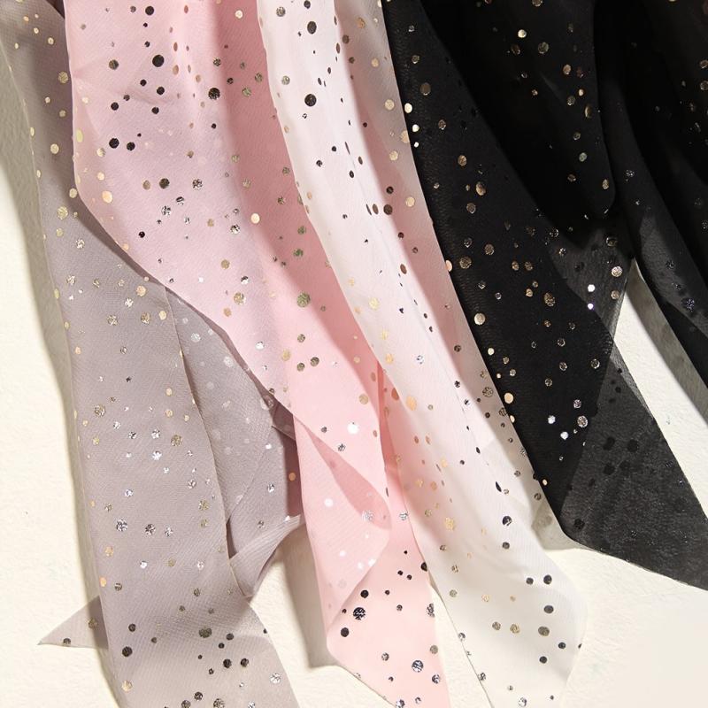 4pcs Polka Dot Hair Scarf Scrunchies Satin Silk Bowknot Hair Bands