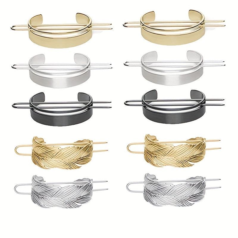 Metal Feather Hairpin Classic Hairpin Female Headwear Hair Accessories