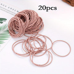 Solid Hair Tie Elastic Ponytail Holder Hair Accessories for Women Girls