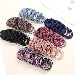 Solid Hair Tie Elastic Ponytail Holder Hair Accessories for Women Girls