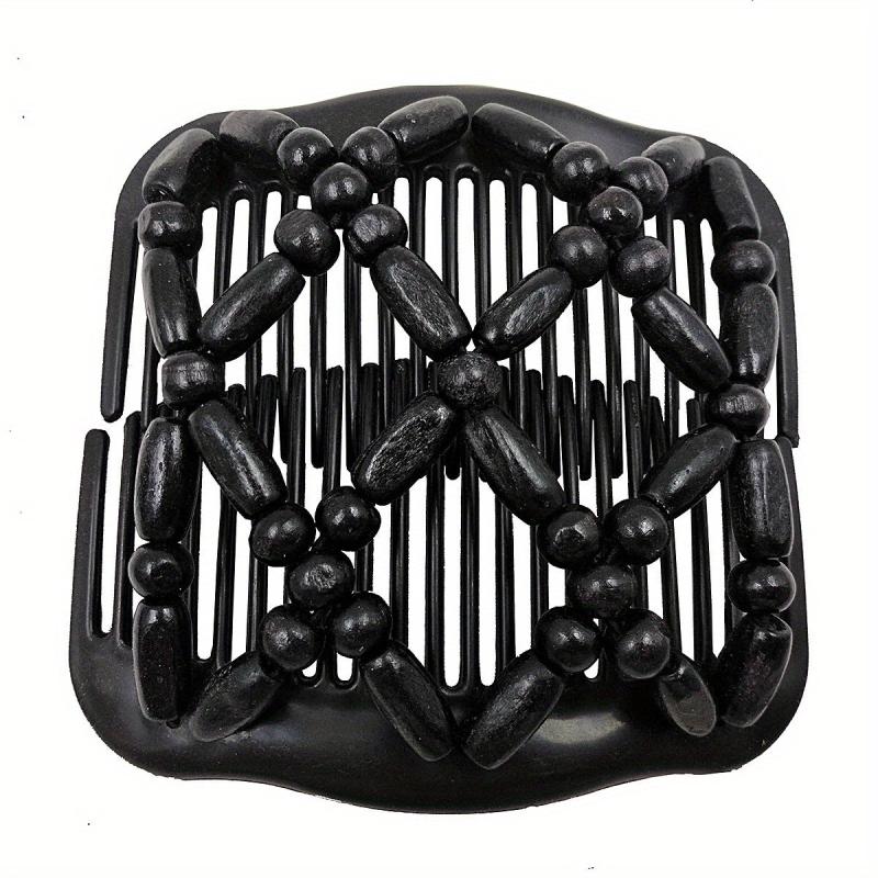 Boho Wooden Beaded Double Side Hair Comb
