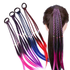 Braided Hair Head Gradient Rubber Band Hair Tie Girl Tied Hair