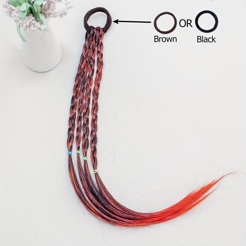 Braided Hair Head Gradient Rubber Band Hair Tie Girl Tied Hair