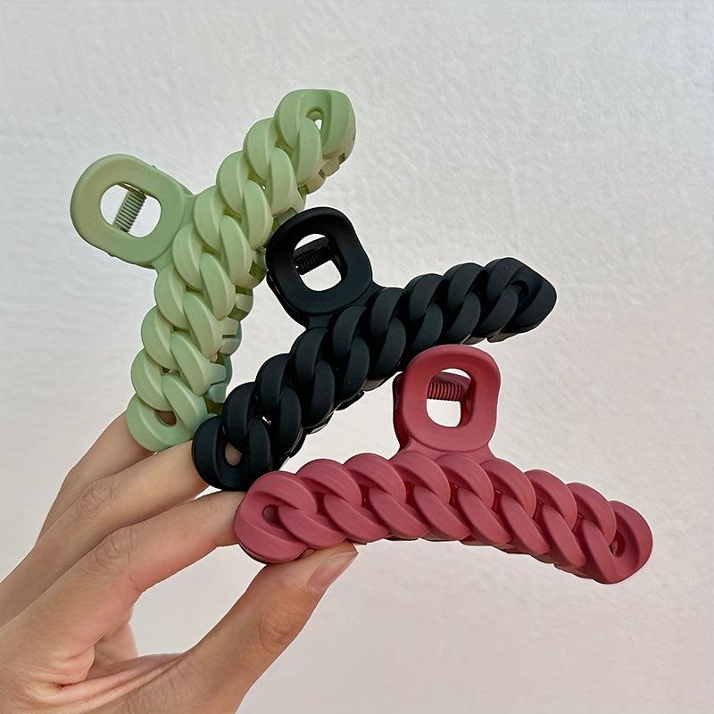 Matte Hair Claw Clip Acrylic Twist Banana Clip Hair Decoration