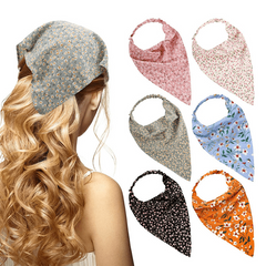 Boho Hair Bandana Triangle Headscarf Floral Y2K