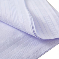 12pcs Solid Stripe Hankies Large Square Classic Handkerchief Bulk Set