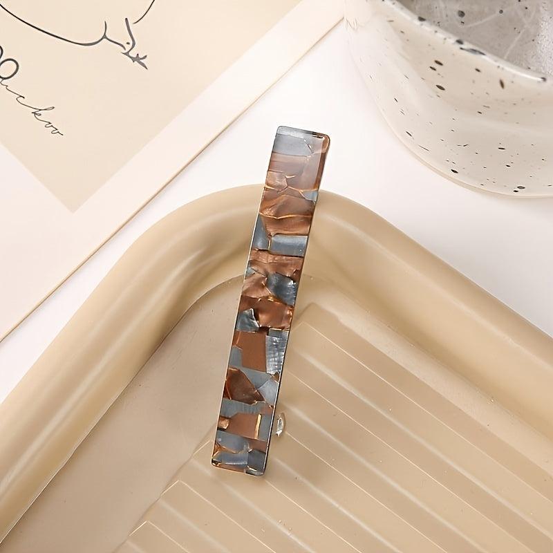 Leopard Hair Clip Acetic Acid Metal Barrette Geometric Hairpin Vintage