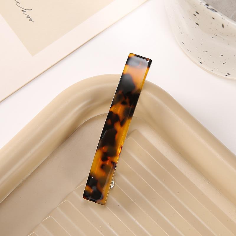 Leopard Hair Clip Acetic Acid Metal Barrette Geometric Hairpin Vintage