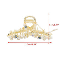 Pearl Shell Starfish Tassel Hair Grab Clip for Thick Hair