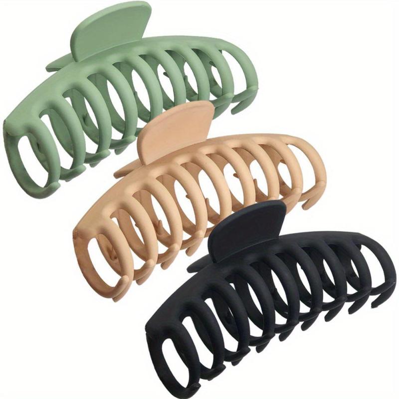 3Pcs Vintage Hair Claw For Women Thick Hair Nonslip Hair Clips