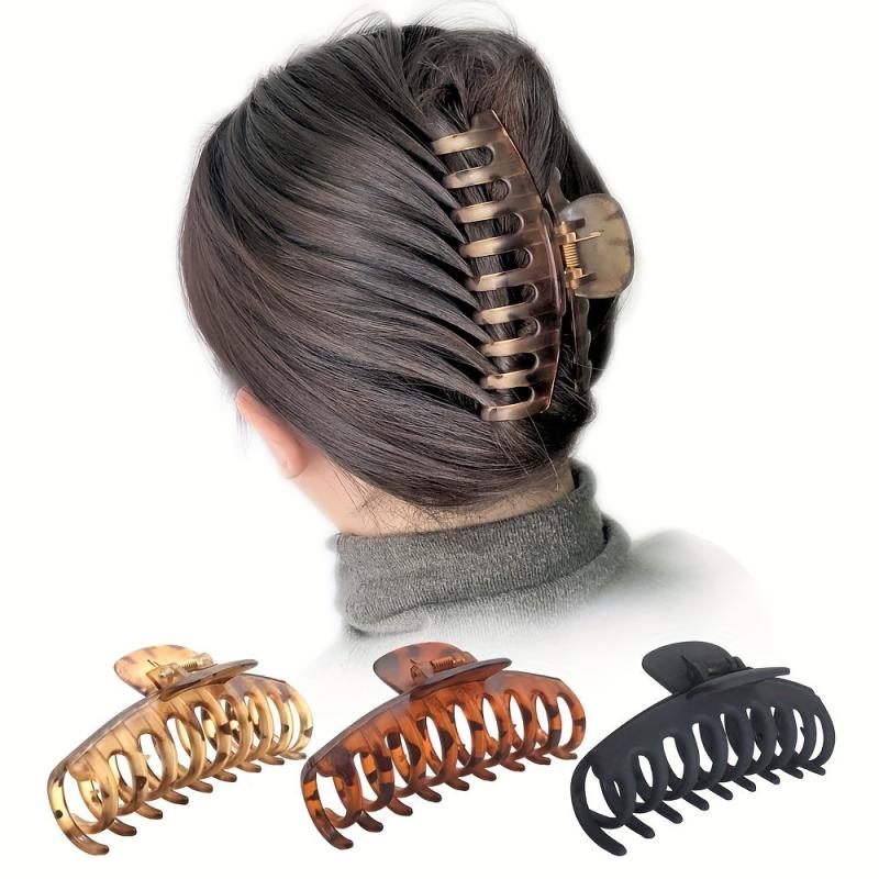 3Pcs Vintage Hair Claw For Women Thick Hair Nonslip Hair Clips