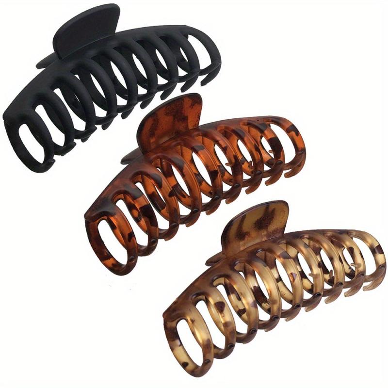 3Pcs Vintage Hair Claw For Women Thick Hair Nonslip Hair Clips