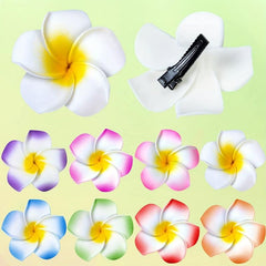 24pcs Flower Hawaii Style Hair Clips for Tropical Party Decorations
