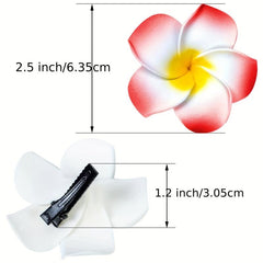 24pcs Flower Hawaii Style Hair Clips for Tropical Party Decorations