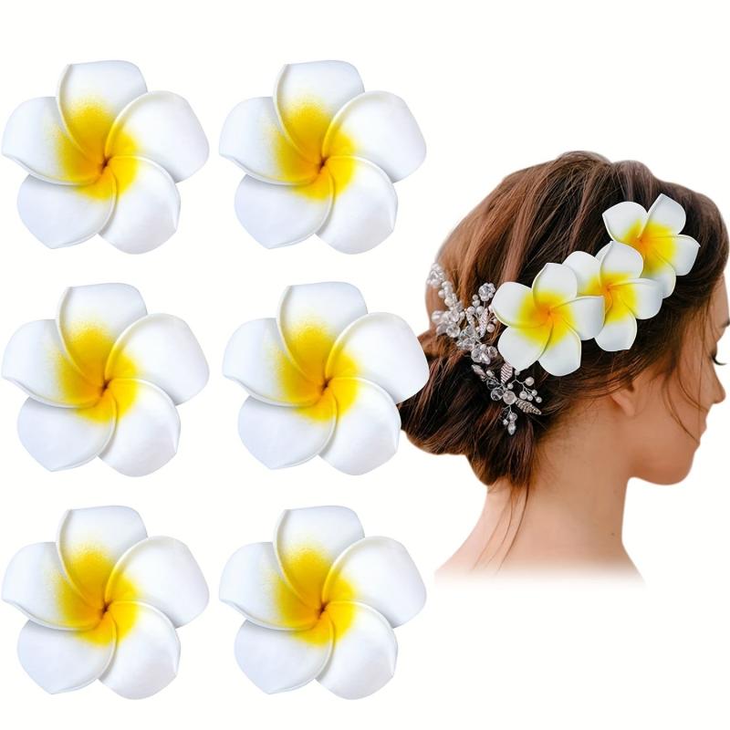 24pcs Flower Hawaii Style Hair Clips for Tropical Party Decorations