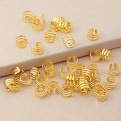 40pcs Hair Beads Dreadlocks Rings Hair Jewelry Braiding Hair Clips Metal Cuffs