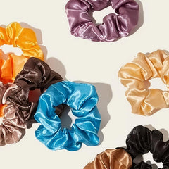 60pcs Satin Scrunchies Silky Hair Rope Hair Accessories For Women