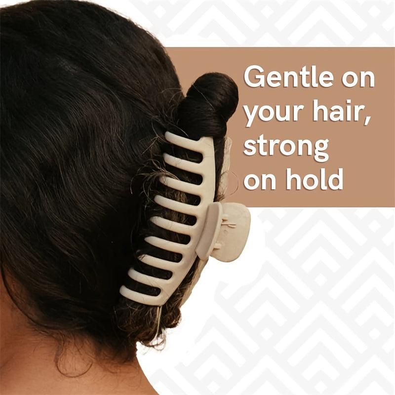 Matte Hair Claw Clip Non Slip Ponytail Jaw Barrette Strong Hold