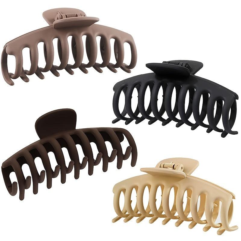 Matte Hair Claw Clip Non Slip Ponytail Jaw Barrette Strong Hold