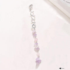 Colorful Stone Tassel Hair Jewelry for Braids Crystal Accessories for Women