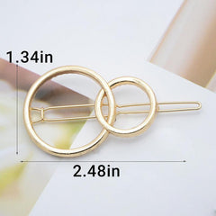 Geometric Hollow Shape Hair Clip Metal Hair Clip Back Head Hair Clip