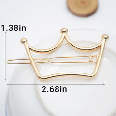 Geometric Hollow Shape Hair Clip Metal Hair Clip Back Head Hair Clip