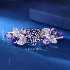 Leaf & Rhinestone Hair Clip Shining Barrette Headwear Hair Accessory