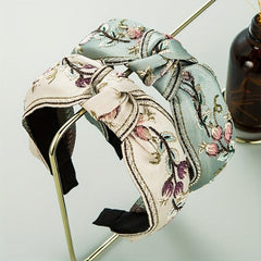 Vintage Embroidery Cross Knot Headband Cloth Hair Accessories