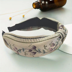 Vintage Embroidery Cross Knot Headband Cloth Hair Accessories