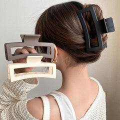 3pcs Square Matte Hair Claw Clip Strong Hold Grip Hair Jaw Clip