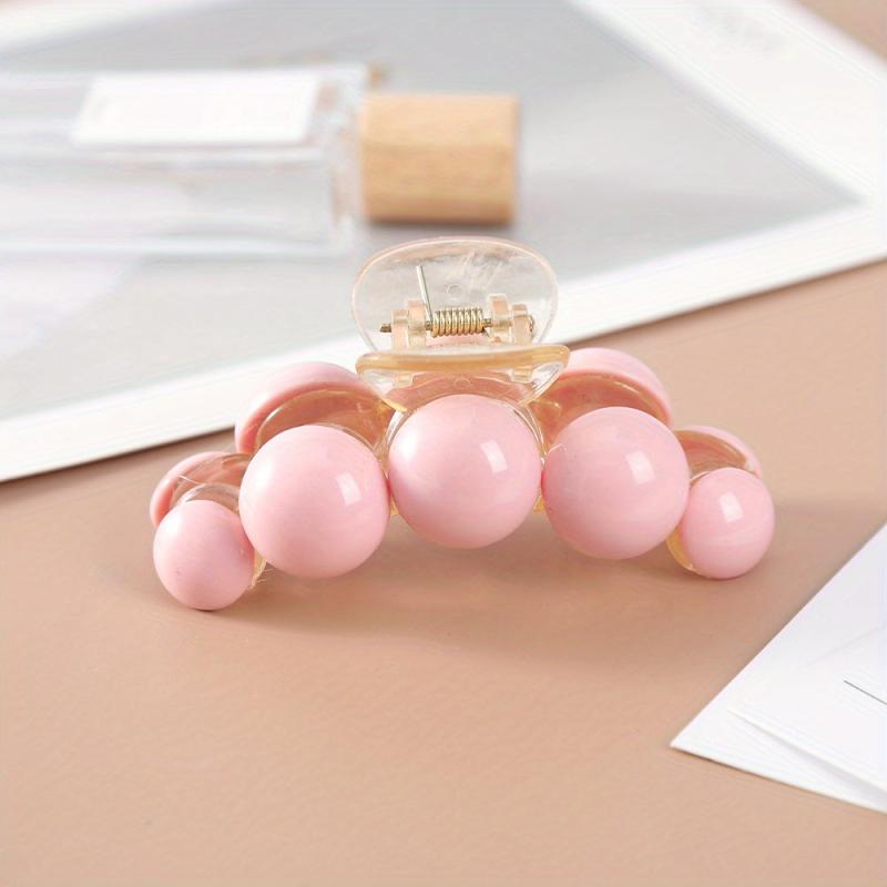 Glossy Ball Decor Hair Claw Clip Style Hair Claw Nonslip