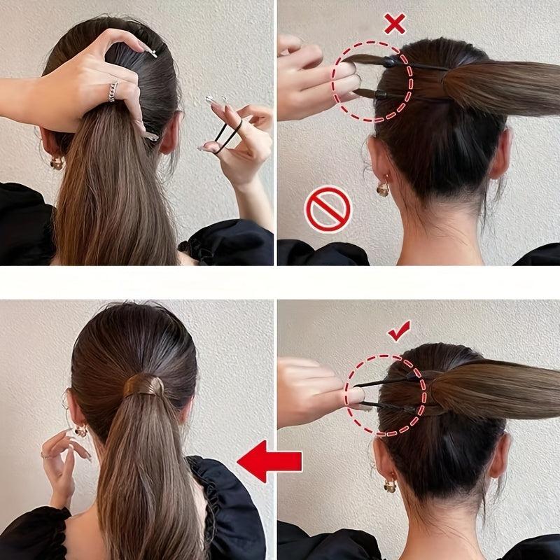 High Elasticity Natural Invisible Ponytail Hair Ring for Girls Women
