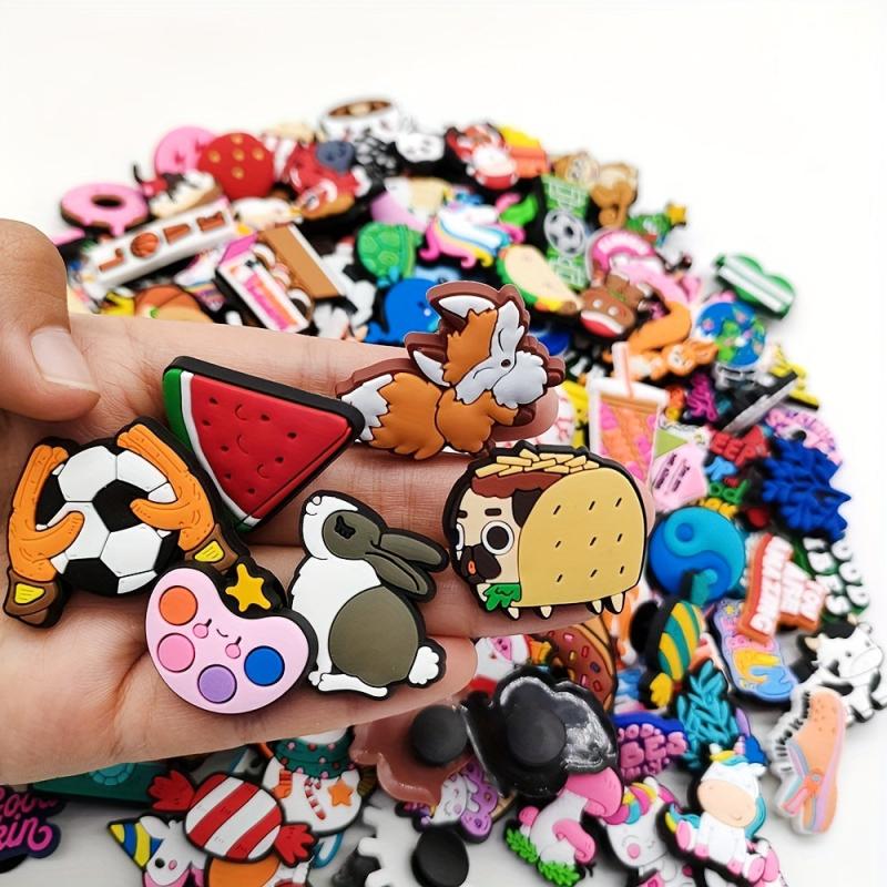100pc Cartoon Girls Shoe Accessories PVC Clog Shoe Decoration Halloween Gift