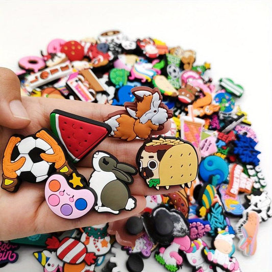 100pc Cartoon Girls Shoe Accessories PVC Clog Shoe Decoration Halloween Gift