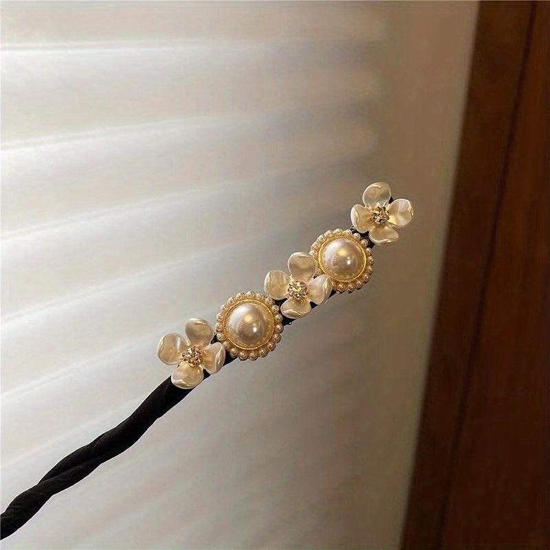 Women's Faux Pearl Hair Pin Insert Head Pin Braid Hair Clip Y2K