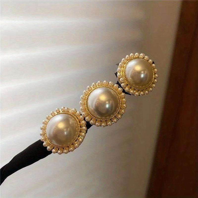 Women's Faux Pearl Hair Pin Insert Head Pin Braid Hair Clip Y2K