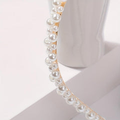 Faux Pearl Headband Skinny Head Hoop Headdress Hair Accessories