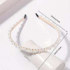 Faux Pearl Headband Skinny Head Hoop Headdress Hair Accessories