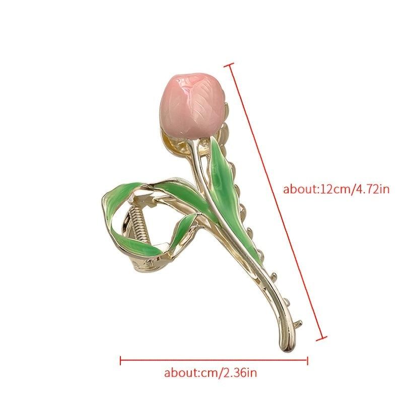 Tulip Large Grip Clip Updo Hairpin Leaf Hair Clip